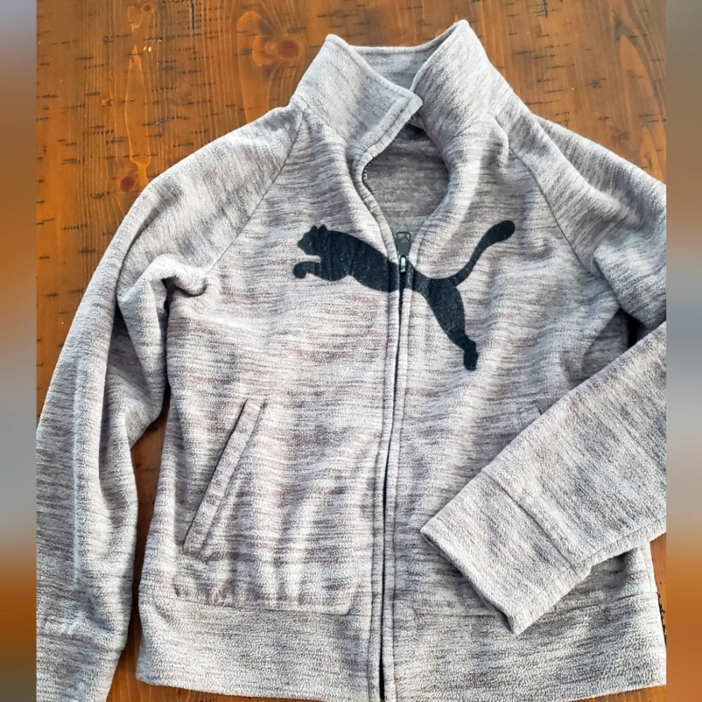 Puma girls zip up sweater